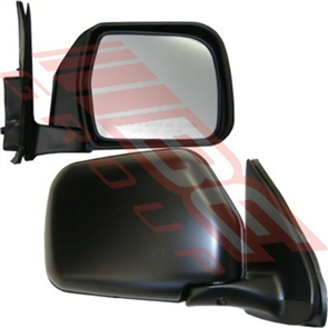 MIRROR - CNR MOUNTED - MANUAL - R/H - BLK - TOYOTA HILUX 2WD 1999-01