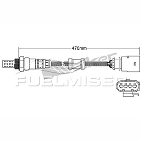 OXYGEN SENSOR DIRECT FIT 4 WIRE 470MM CABLE