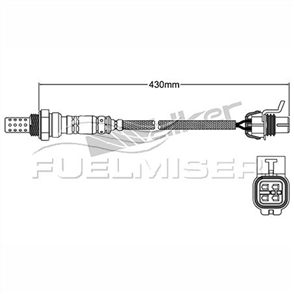 OXYGEN SENSOR DIRECT FIT 4 WIRE 430MM CABLE