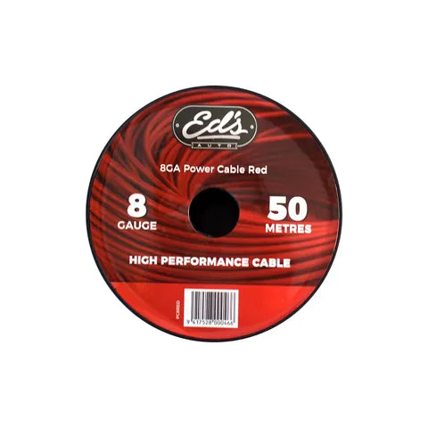 EDS EBP-08-50M 8 Gauge (8.35mm²) CCA Power Cable | Frosted | 50 Metre Roll
