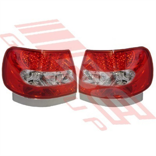 Audi VW REAR LAMP - SET - L&R - RED/CLEAR - LED STYLE - AUDI A4 1995