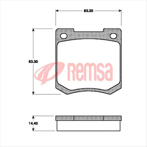 FRONT DISC BRAKE PADS - BLMC FORD TRIUMPH DB535 004000