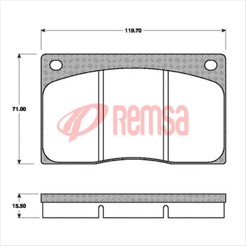 Remsa FRONT DISC BRAKE PADS - JAGUAR E-TYPE,XJ DB585
