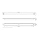 LED AUTO LAMPS 12V Stop Stop/Tail Strip Lamp With 18 Square LEDs Recessed Mount