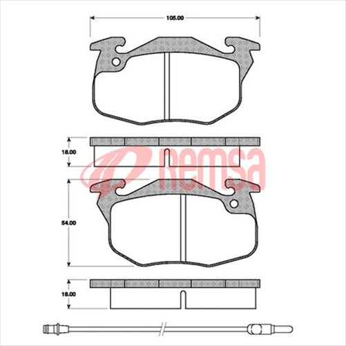 DB1182 E FRONT DISC BRAKE PADS - CIT PEUG REN RENAULT 19 94-96 019212