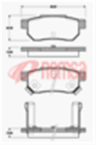 Remsa REAR DISC BRAKE PADS - HONDA CIVIC 88-01 DB1163 UC