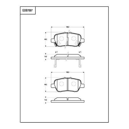 TRW Brake Pad Set (DB1847)