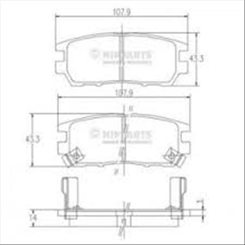 Remsa REAR DISC BRAKE PADS - MITSUBISHI PAJERO 91-01 DB1231 UC