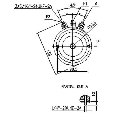 Mahle DC Motor 12V 1.6kW Bi-Directional - Male 20 Spline Drive Shaft MM293