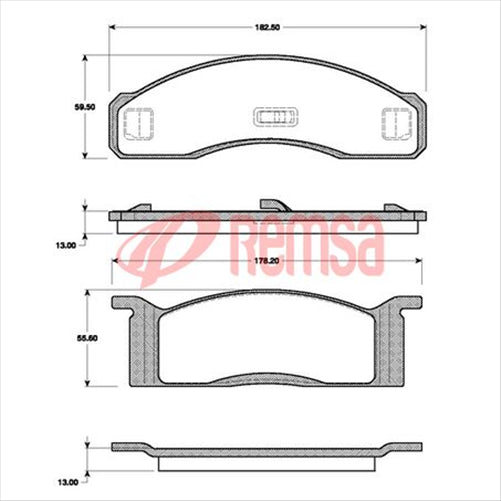 Remsa FRONT DISC BRAKE PADS - FORD FALCON XW XY XA XB GIRLING