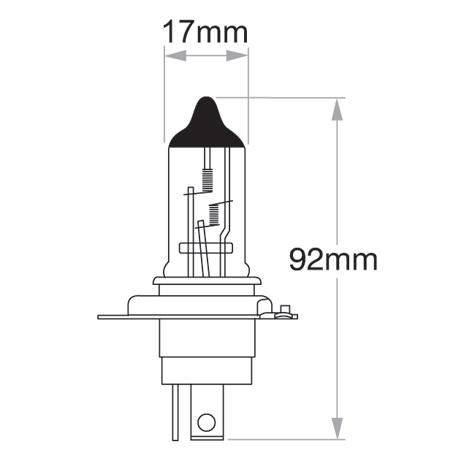 Narva H4 P43t - 38 Plus 30 Globe 12V 60/55W