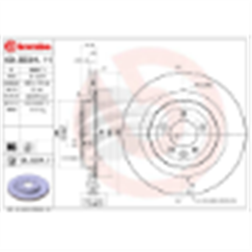 BRAKE DISC REAR 365mm 09.B504.11