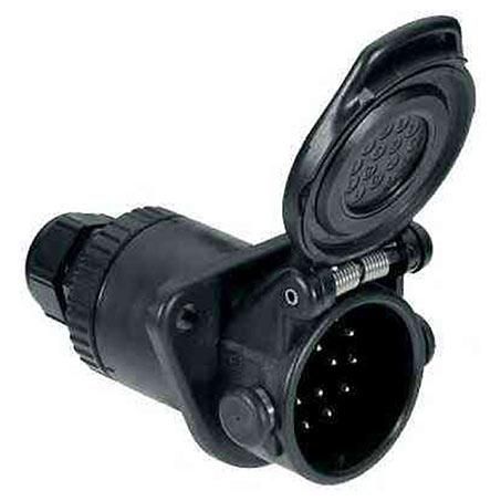 HELLA Trailer Socket 15 Pin Round Large - Plastic