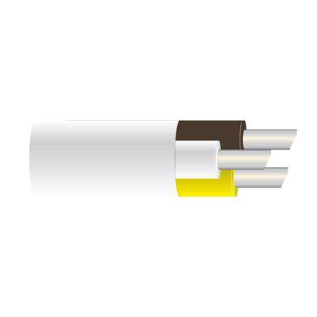 OEX 4mm 3 Core Tinned Marine Cable White/Brown/Yellow With White Sheath 50