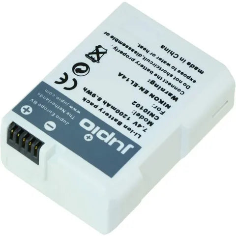 Jupio Nikon EN-EL14A 7.4V 1200mAh Camera Battery – High-Capacity Replacement