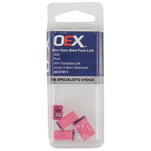 Fusible Link Micro Female M Case 30A Pink 4 Pce ACX1811