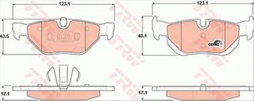 DB1858 E REAR DISC BRAKE PADS - BMW SER 3 E9# 05- 114510