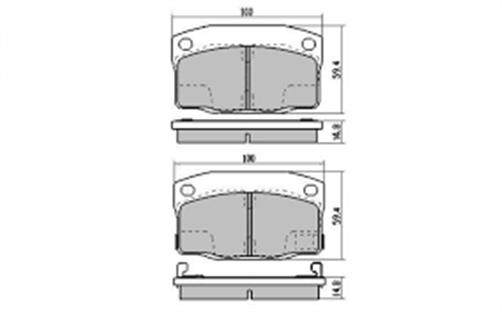 FRONT DISC BRAKE PADS - DAEWOO CIELO , ESPERO , LANOS DB1164XP