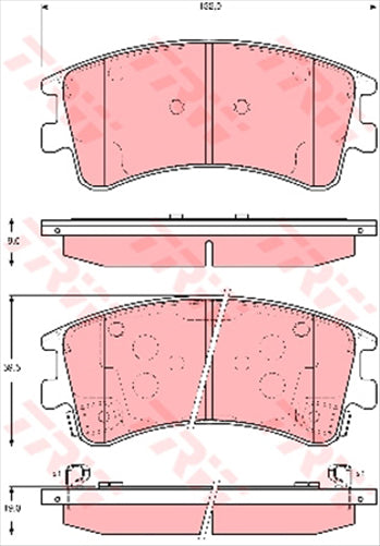 TRW DTEC Brake Pad Set (DB1484)