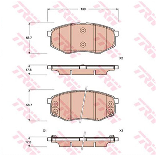 TRW Brake Pad Set (DB2072)