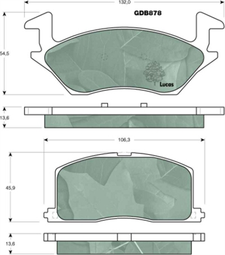 TRW DTEC Brake Pad Set (DB1314)