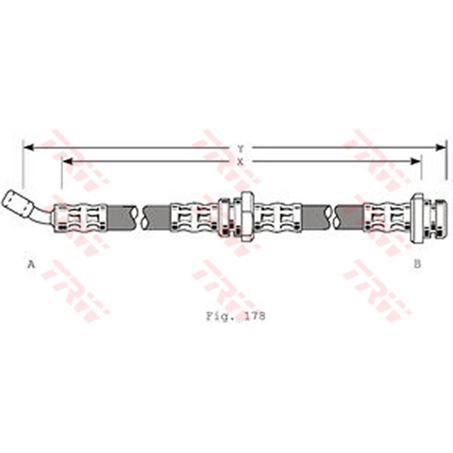 TRW Brake Hose Left Front