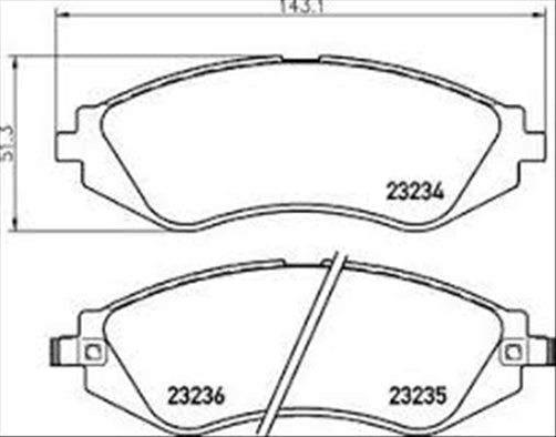PROSELECT FRONT DISC BRAKE PADS - HOLDEN EPICA CERAMIC 07-