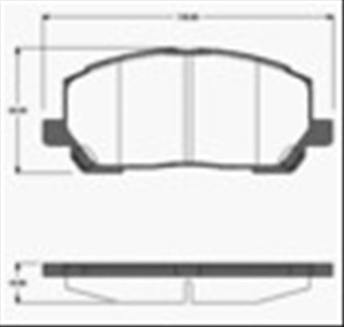 PROSELECT FRONT DISC BRAKE PADS - TOYOTA HIGHLANDER MCU28 CERAMIC 03-07