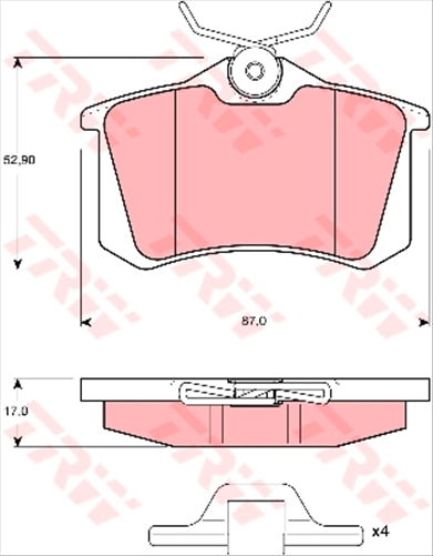 TRW Brake Pad Set (DB1449)
