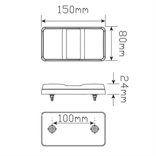 LED AUTO LAMPS LED 150 SER COMBO LMP 12/24 V 150ARM