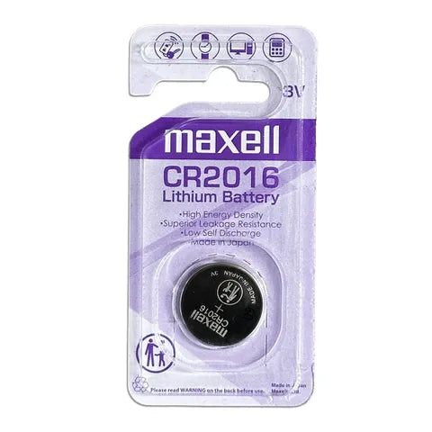 Maxell CR2016 3V Lithium Battery – Single Coin Cell for Watches, Calculators, Key Fobs & Small Devices