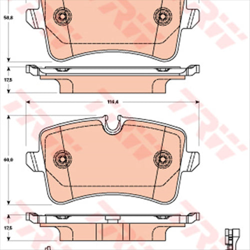 TRW Brake Pad Set Inc. Wear Sensor