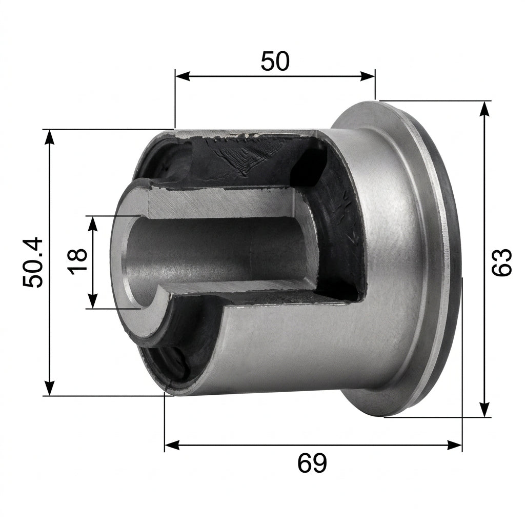 S/BUSH HYUNDAI KIA FRONT CONTROL ARM, REAR LOWER BUSH - 17H019