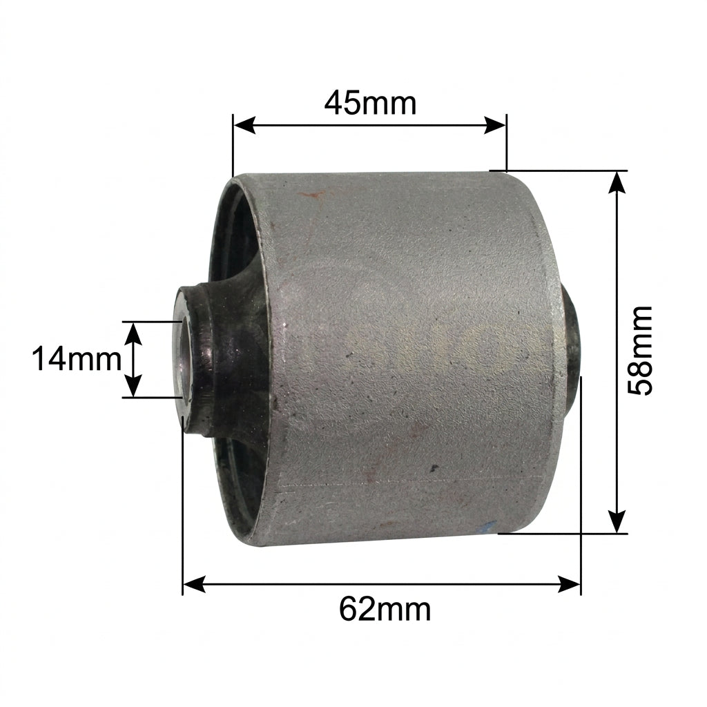 S/BUSH HYUNDAI KIA REAR TRAILING ARM, FRONT LOWER BUSH - 07H022