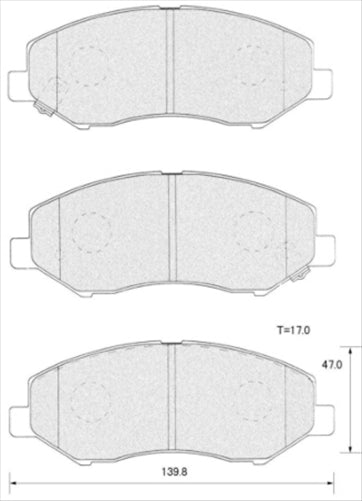 TRW Front Brake Pad Set Nissan NLA USE D11888M