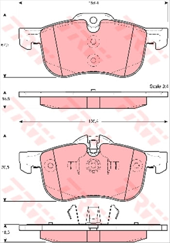 TRW Brake Pad Set (DB2022)