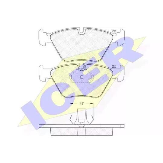 Front Brake Pads Set fits BMW X3