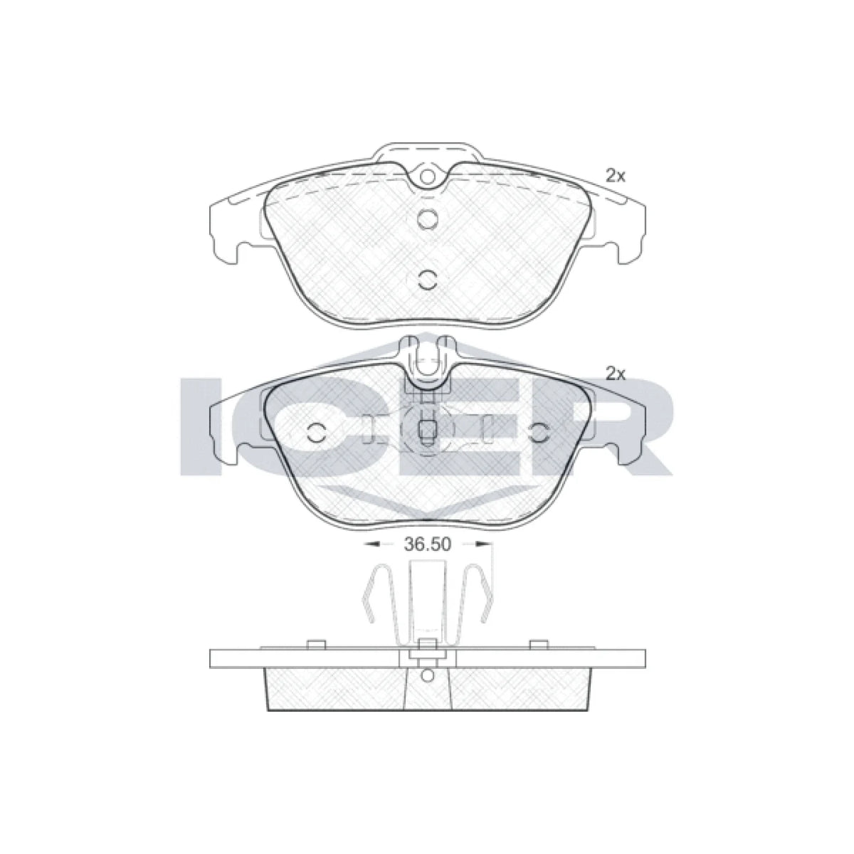 DISC PADS Rear Mercedes C Class W204/S204 01/2007- 181863