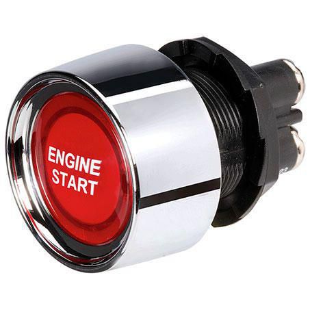 Narva Push Button Starter Switch On/Off Momentary SPST Red LED (Contacts Rat
