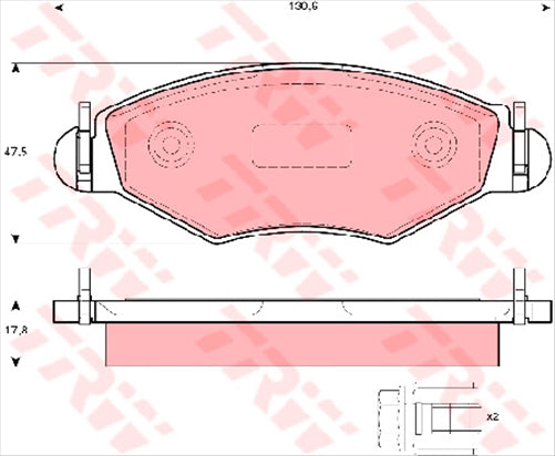 TRW Brake Pad Set (DB1757)