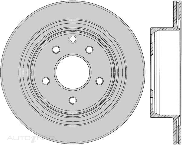 D/ROTOR RR NIS SKY XTRAIL 292*16*14 VENT 5STUD 62mmHT - DR574