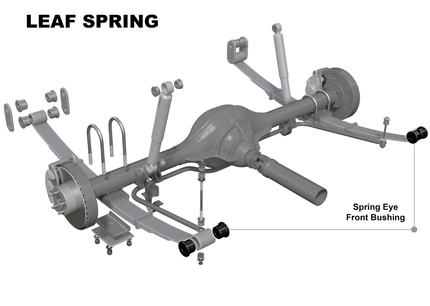 SUPERPRO LEAF SPRING FRONT EYE BUSHING KIT HYUNDAI ILOAD - SPF3779K