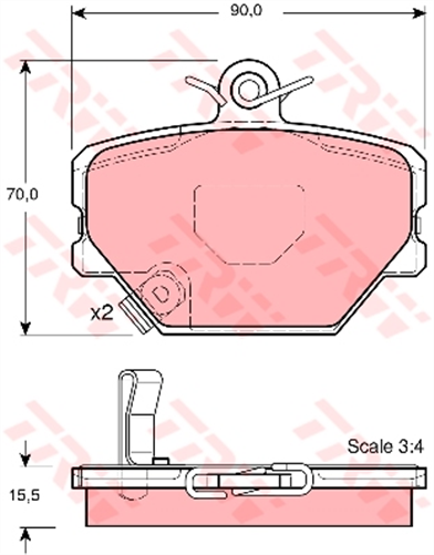 TRW Brake Pad Set (DB2030)