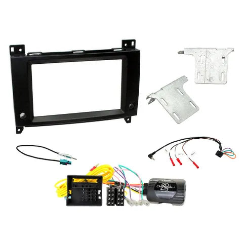 Mercedes-Benz Vito W447 (2015+) Double DIN Complete Installation Kit | Dashboard Fascia & Harness in Black