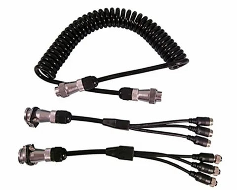 Mongoose Spiral Connector Cable | 3 Male / 3 Female Pins | Durable Wiring
