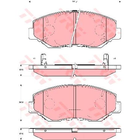 TRW DTEC Brake Pad Set (DB1481)