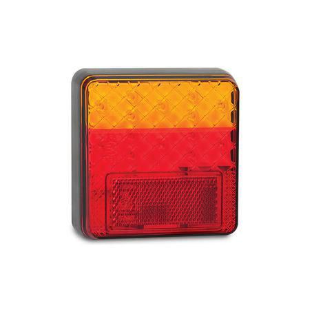 LEDAUT 12V LED Stop/Tail/Indicator Light With Reflex Reflector Twin Bl 100BAR2