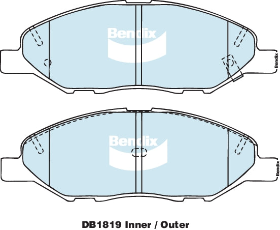 DISC PAD CPLUS FRONT NISSAN TIIDA C11 06> - DB1819CP