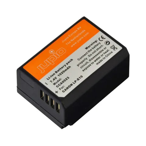 JUPIO Camera Battery for Canon LP-E10 / NB-E10 – 7.4V 1020mAh, 3-Year Warranty