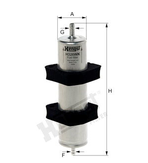 FUEL FILTER INLINE AUDI A4 A5 Q7 07> DSL - H326WK